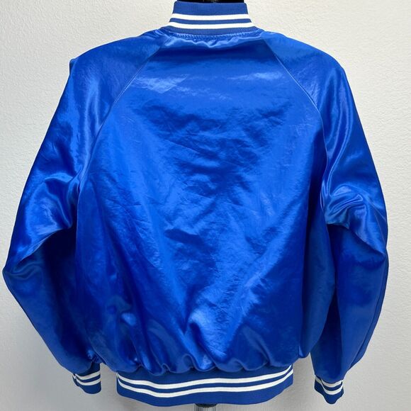 Vintage 90s Illinois State Handball Champions Satin Jacket IHA Blue XL X-Large - Picture 3 of 10